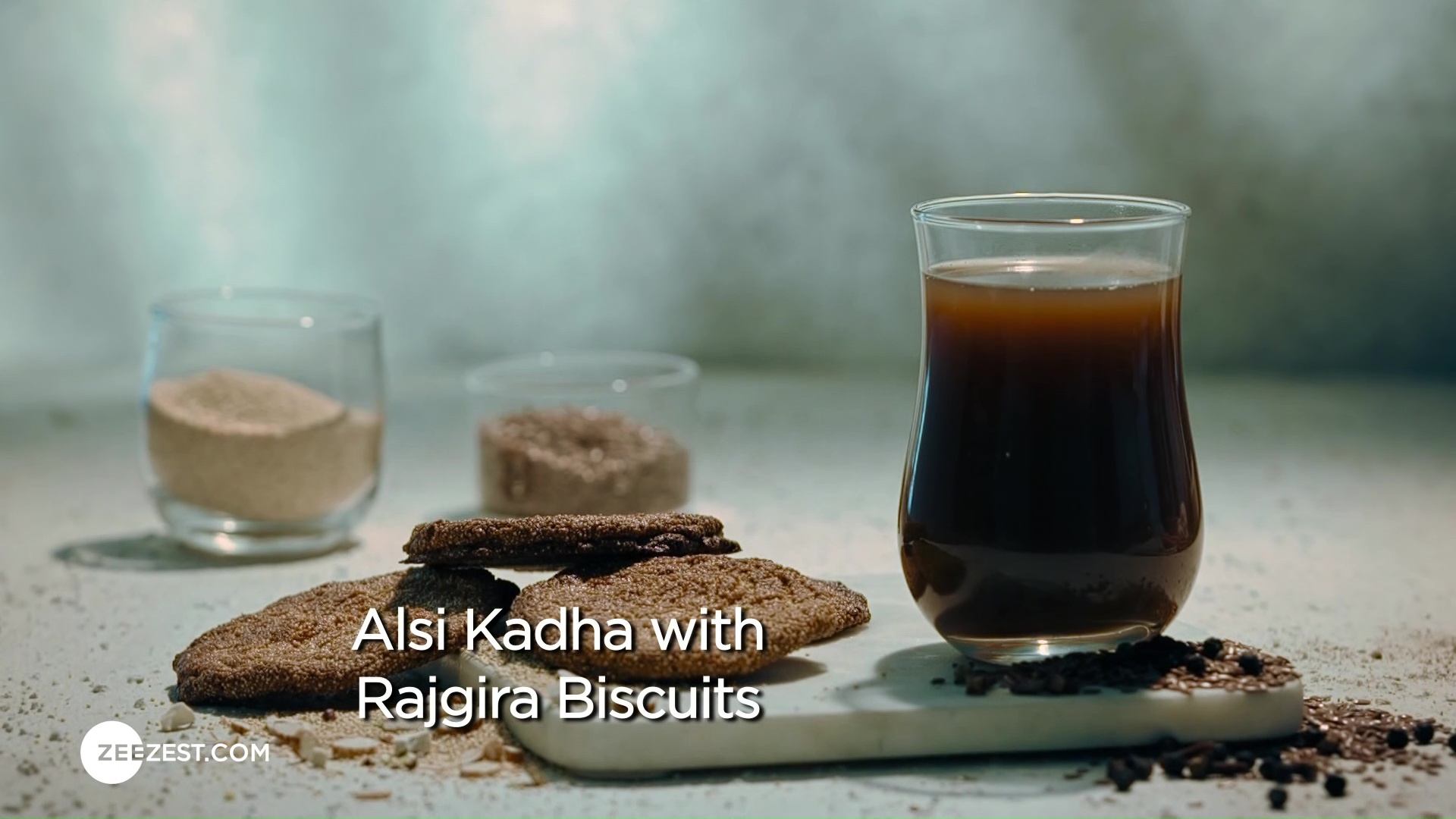 Alsi Kadha with Rajgira Biscuits Recipe